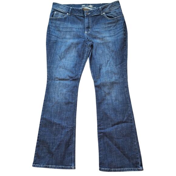 Wrangler Women 20W x 34 Dark Wash Boot Cut Western Rodeo Denim Jeans - Picture 2 of 7